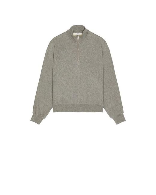 Agolde Gray Idris Quarter Zip Sweater for men
