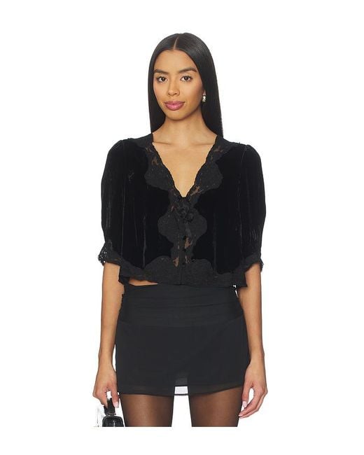 Rixo Black Ursula Top