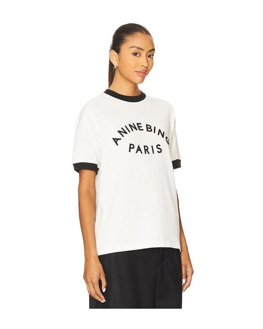Anine Bing White Jaylin Paris Tee