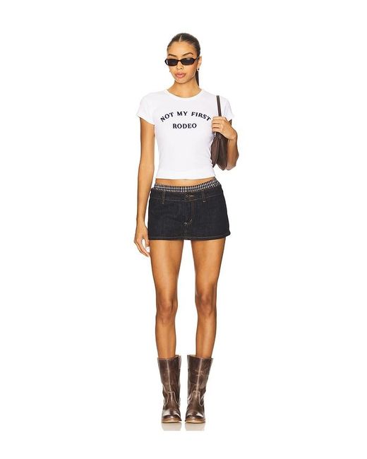DEPARTURE White Not My First Rodeo Baby Tee