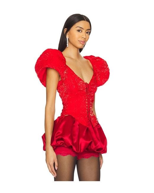 Frosted Organza Top en Red For Love & Lemons