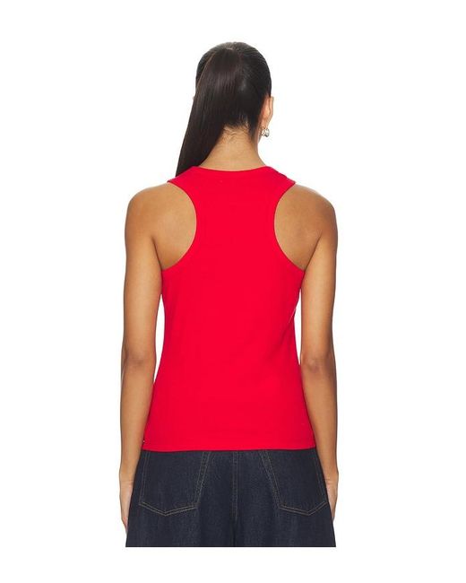 Terez Red X Revolve Chiefs Scoop Neck Rib Tank