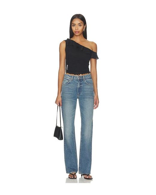 Free People Blue Isla One Shoulder Top