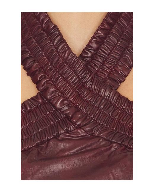 Nii HAI Red Leather Twist Dress