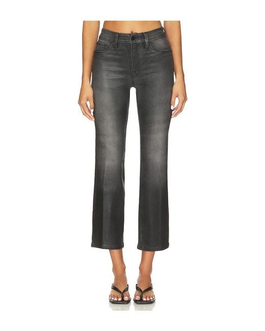 GOOD AMERICAN Black Soft Tech Good Legs Straight Coated Jeans