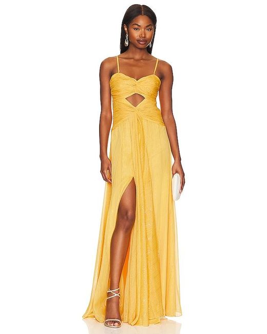 Likely Clea Gown in Yellow Lyst
