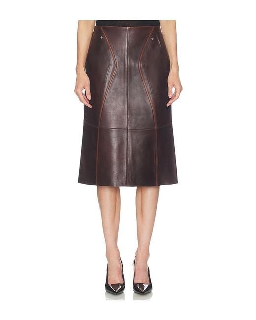Helmut Lang Black Leather Skirt