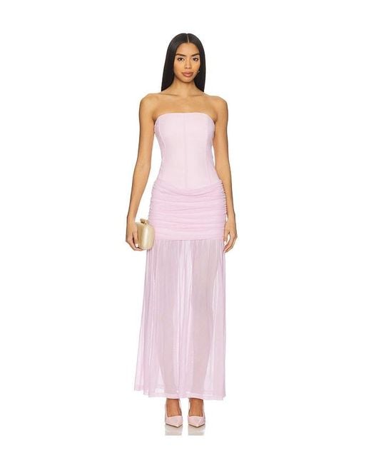 Runaway the Label White Lillie Corset Maxi Dress