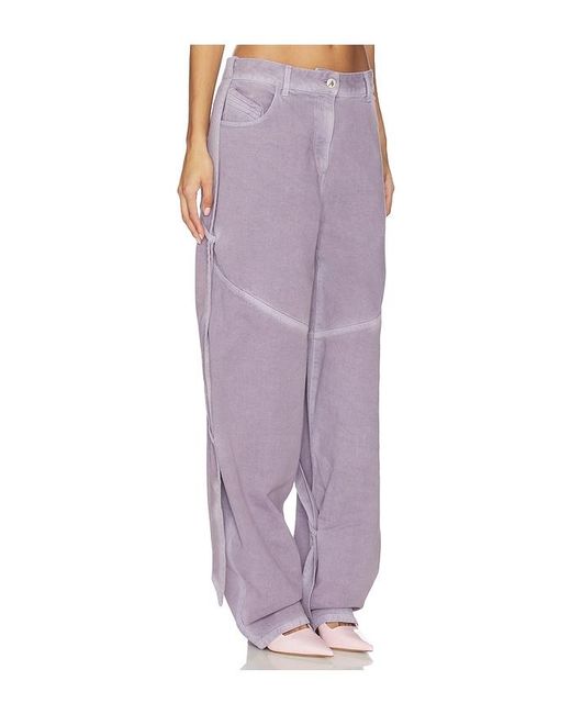 The Attico Purple Baggy Cargo