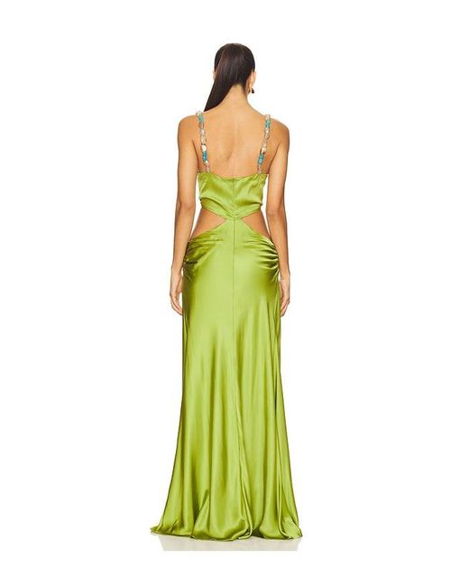 Lovers + Friends Green Diamanto Gown