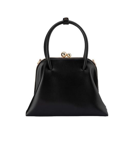 Olga Berg Black Leandra Top Handle Bag