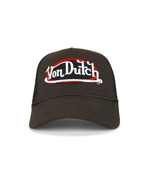 Von Dutch Black Over Flow Trucker Hat for men