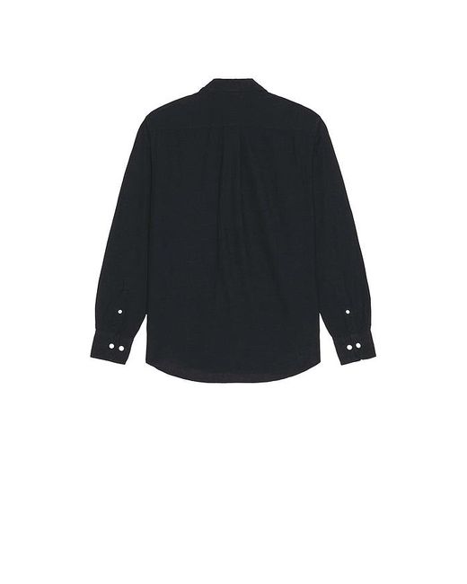 Norse Projects Algot Relaxed Cotton Linen Shirt in Black für Herren