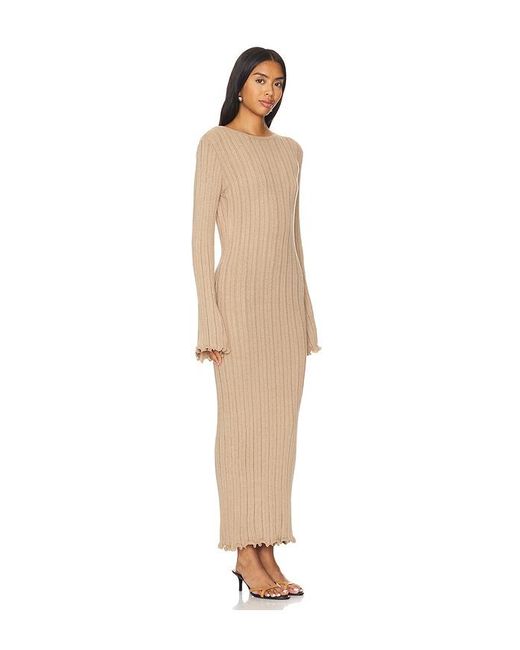 SNDY'S White Baha Long Sleeve Maxi Dress