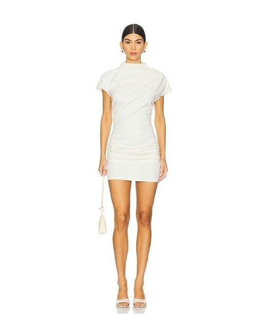 Line & Dot White X Revolve Archer Draped Mini Dress
