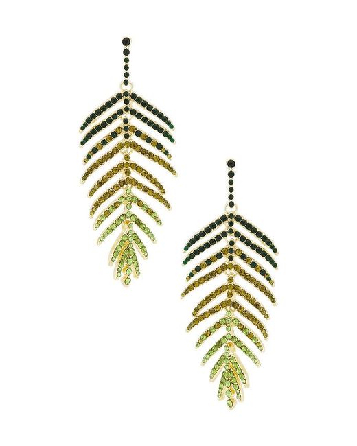 BaubleBar Metallic Ombre Leaf Drop Earrrings