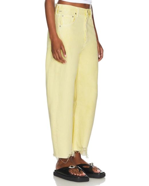 Citizens of Humanity Yellow CROP-HOSE IM UNDONE-LOOK AYLA