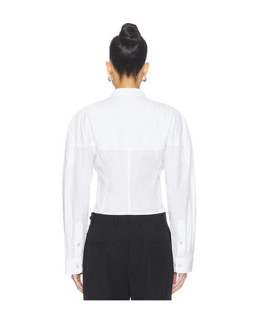Helmut Lang White Saddle Shirt
