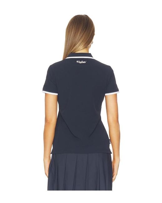 Khalhon Blue Short Sleeve Performance Polo Top