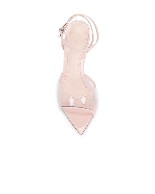 SCHUTZ SHOES Pink Elodie Vinyl Wedge Sandal