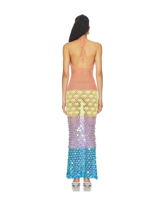 superdown White Hildie Crochet Maxi Dress