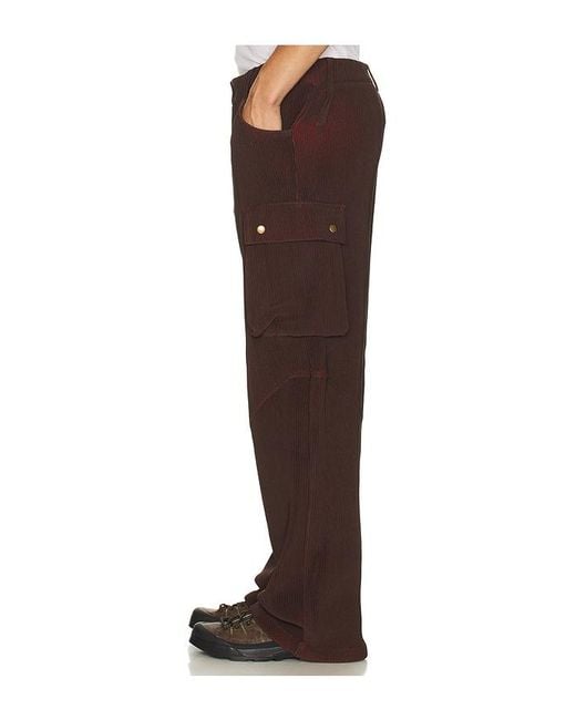Isa Boulder Brown Blaze Cargo Pants for men