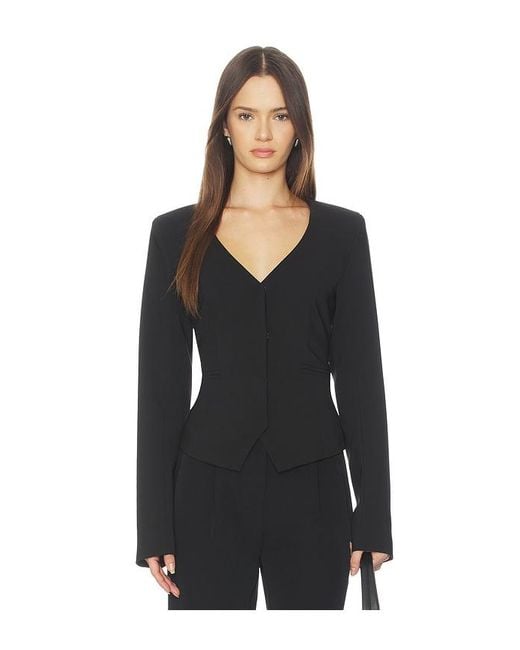 ALL THE WAYS Black Ariyah Scarf Blazer