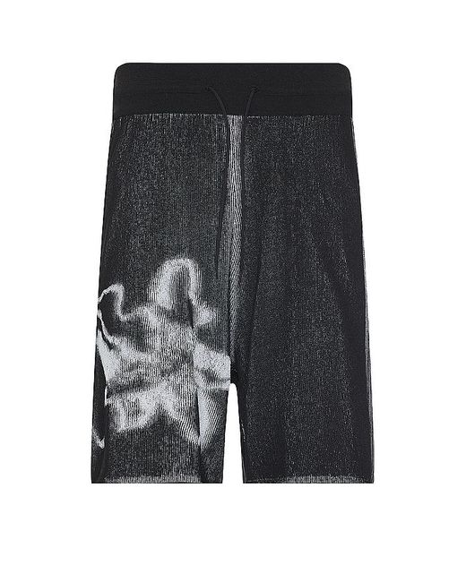 Y-3 Black Gfx Knit Shorts for men