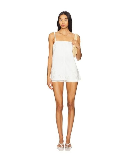 Rag & Bone White Aurora Strapless Top