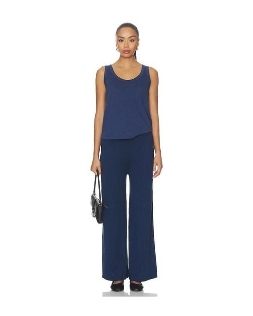 Eberjey Blue Fine Gauge Pant