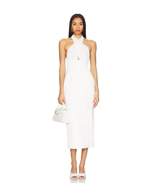 MORE TO COME White Josie Midi Dress