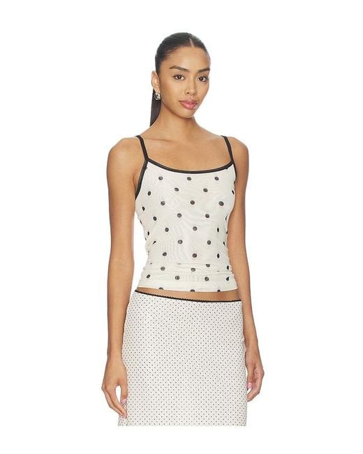 With Harper Lu Multicolor Mesh Camisole Top