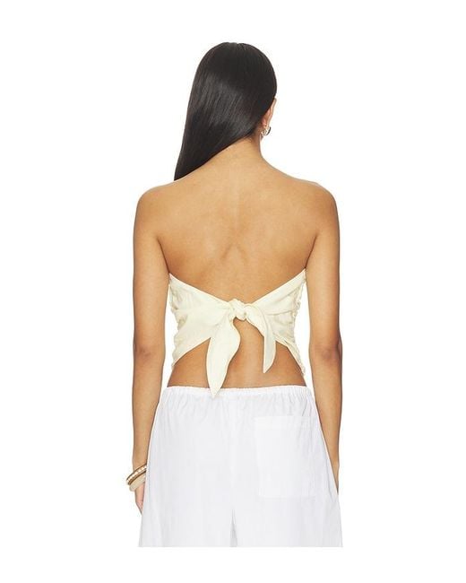 MAJORELLE White Beale Linen Top