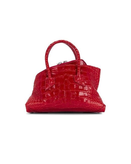 The Attico Red La Passeggiata Mini Top Handle Bag
