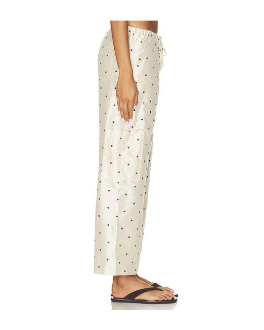 DONNI. White The Taffeta Drawstring Cargo Pant