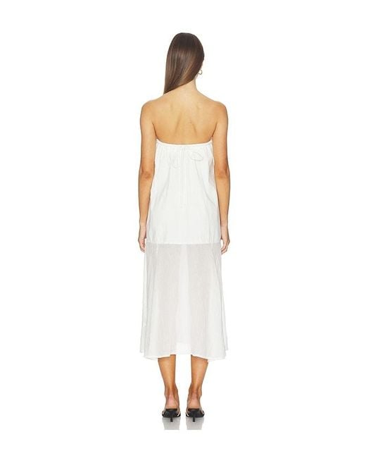 Free People White X Free-Est Sabeen Tube Midi Dress