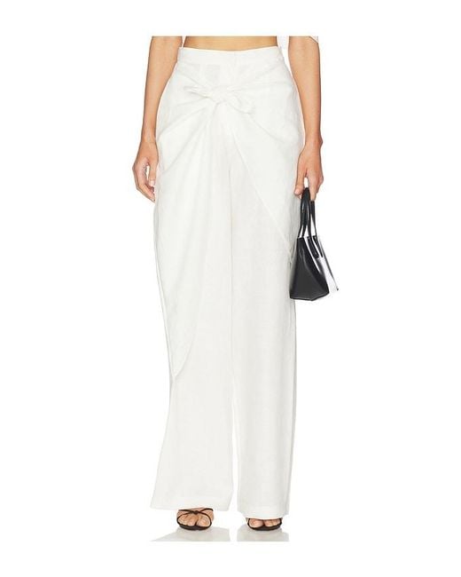 SELMACILEK White Knot High Waisted Pants