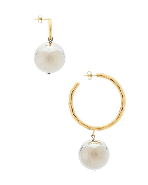Isabel Marant White Asymmetric Earrings