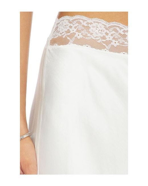Lovers + Friends White Cierra Midi Skirt