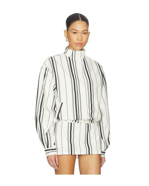 YELLOW THE LABEL White Stacy Cotton Boxy Jacket