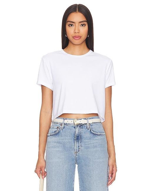 Cuts White Almost Friday Tee Cropped