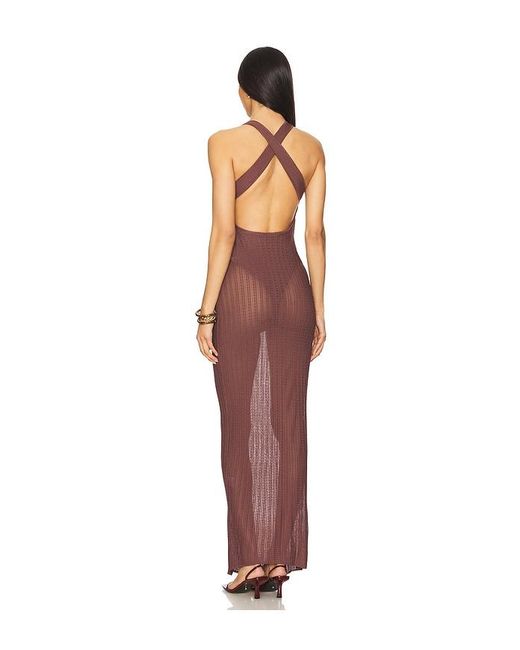 Nbd Brown Clover Maxi Dress