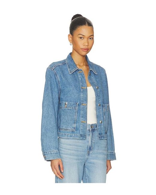 Madewell Blue Chore Cropped Denim Jacket