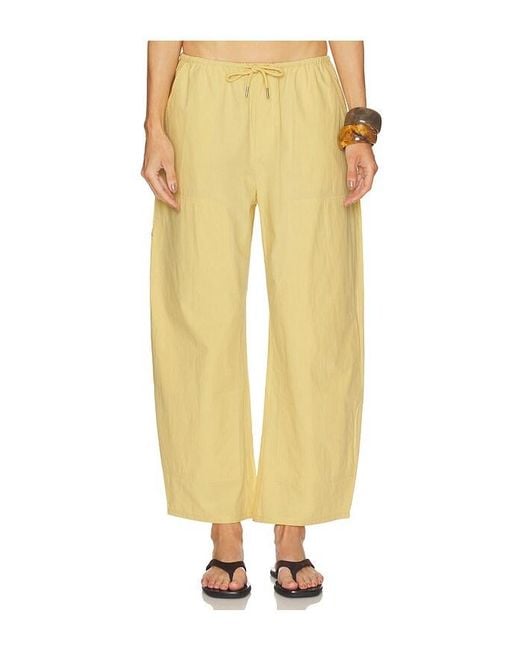 Pistola Yellow Theo Drawstring Poplin Pant