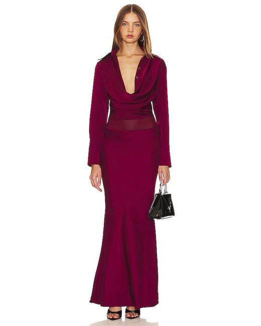 Nbd Red Eleni Maxi Skirt