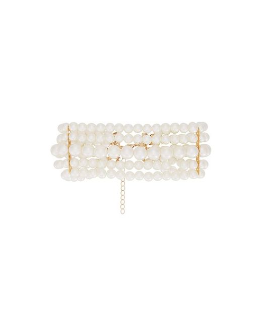 Bronx and Banco White 5 Strand Pearl Choker
