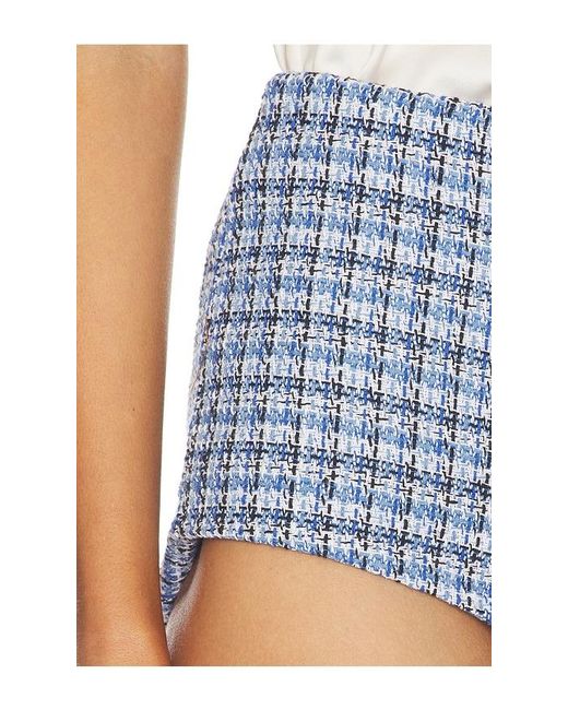 Milkwhite Blue Tweed Shorts