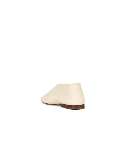 Mansur Gavriel White Square Soft V Flat