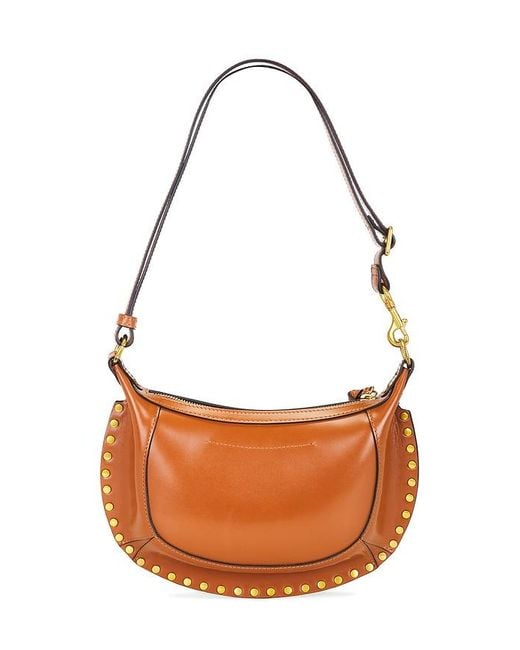 Isabel Marant Brown Oskan Moon Crossbody Bag
