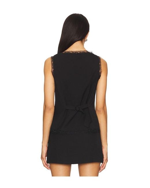 For Love & Lemons Black Shawna Vest